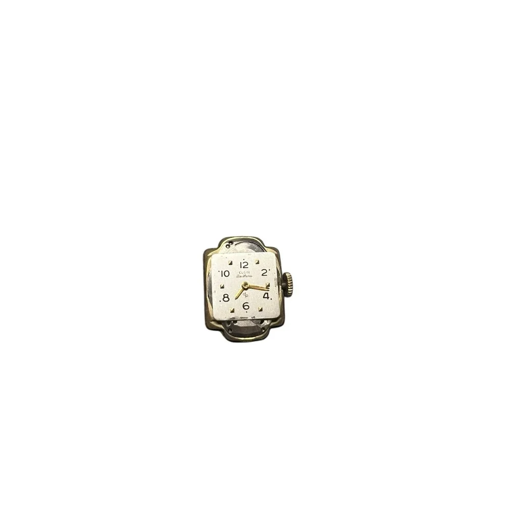 Elgin Gold Filled‎ 17 Jewels 15mm Womens Vintage Watch Engraved Back Case